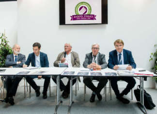 La presentazione dell'International Asparagus Days a Macfrut: con il presidente di Cesena Fiera, Renzo Piraccini, e il presidente di Sival, Bruno Dupont