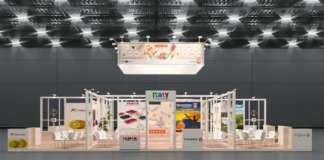 Il rendering dello stand della collettiva guidata da Cso Italy ad Asia Fruit Logistica