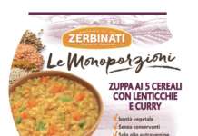 La nuova Zuppa Zerbinati Le Monoporzioni ai 5 cereali con lenticchie e curry